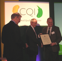CQI Award Certificate presentation
